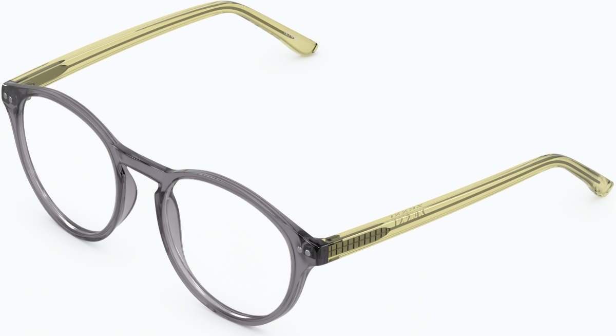 Angle view of Round Glasses 127412 in Smoke thumbnail