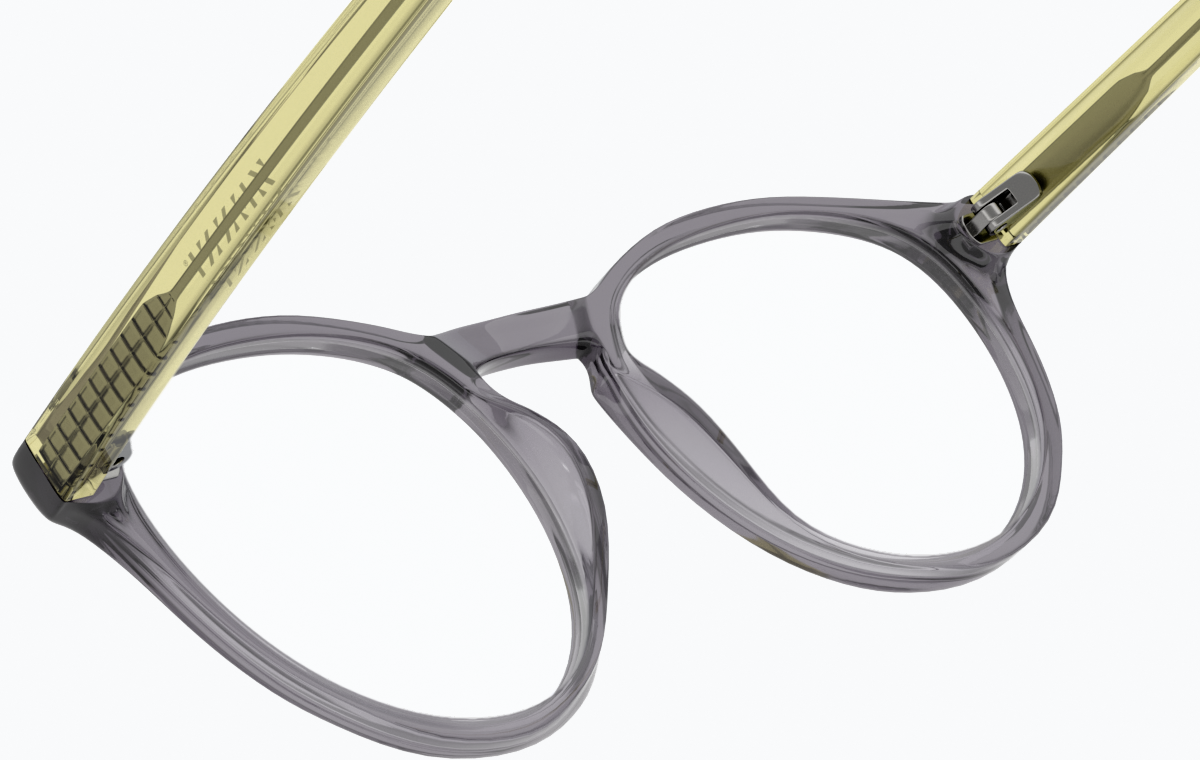 See-through view of Round Glasses 127412 in Smoke thumbnail