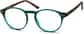 Angle view of Round Glasses 127424 in Emerald thumbnail