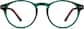 Front view of Round Glasses 127424 in Emerald thumbnail