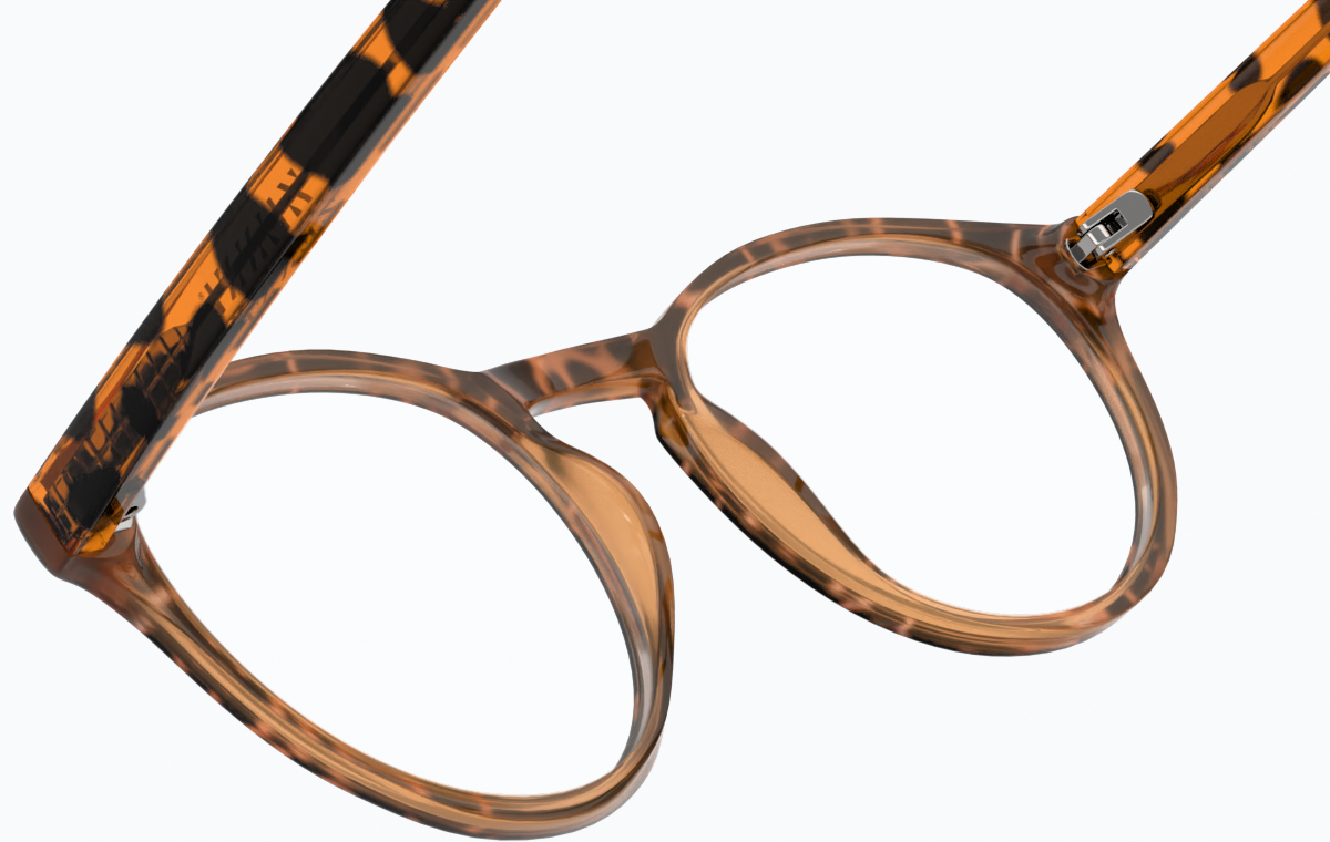 See-through view of Round Glasses 127425 in Tortoiseshell thumbnail