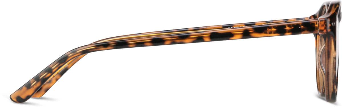 Side view of Round Glasses 127425 in Tortoiseshell