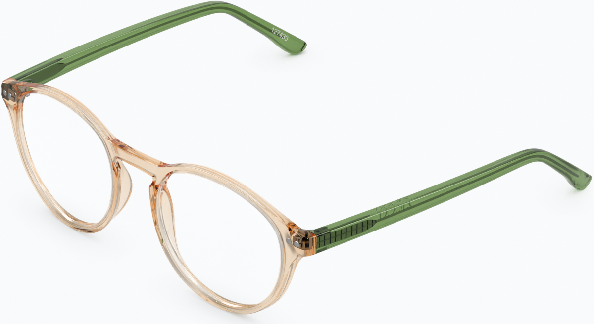 Angle view of Round Glasses 127433 in Citrine thumbnail