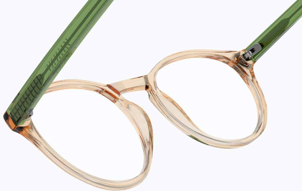 See-through view of Round Glasses 127433 in Citrine thumbnail