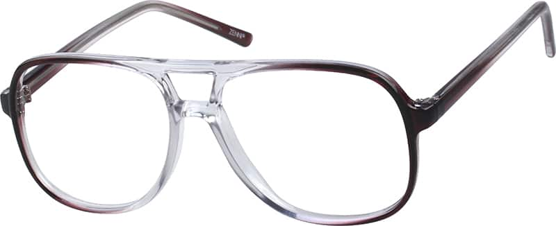 Angle view of Aviator Glasses 127715 in Brown