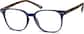 Angle view of Square Glasses 127916 in Navy thumbnail