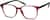 Angle view of Square Glasses 127918 in Red thumbnail