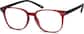Angle view of Square Glasses 127918 in Red thumbnail