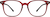 Front view of Square Glasses 127918 in Red thumbnail