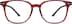 Square Glasses 127918 in Red