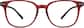 Front view of Square Glasses 127918 in Red thumbnail
