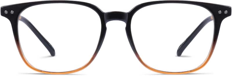 Black Pattern Square Glasses