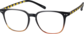 Angle view of Square Glasses 127921 in Black Pattern thumbnail