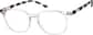 Angle view of Square Glasses 127923 in Clear thumbnail