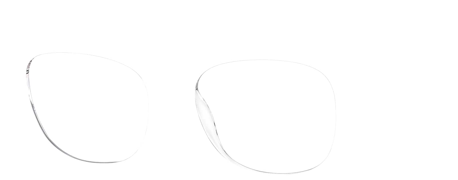 Angle view of Square Glasses 127923 in Clear