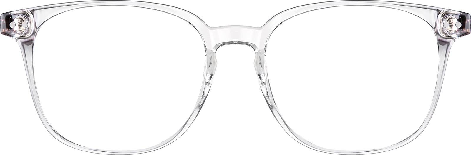 Front view of Square Glasses 127923 in Clear