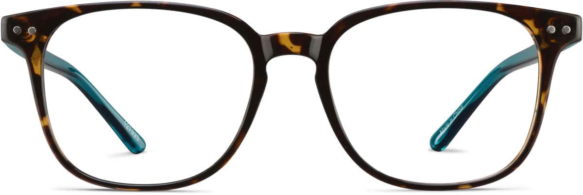 Front view of Square Glasses 127925 in Tortoiseshell