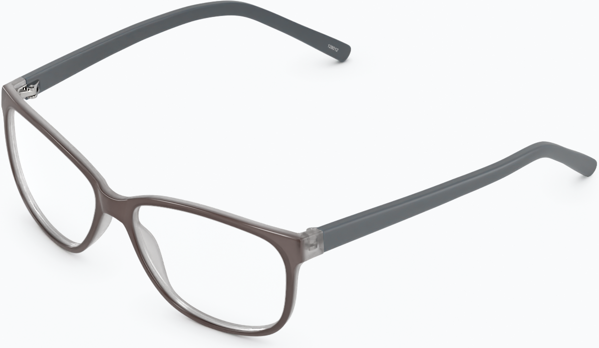 Angle view of Rectangle Glasses 128012 in Brown thumbnail
