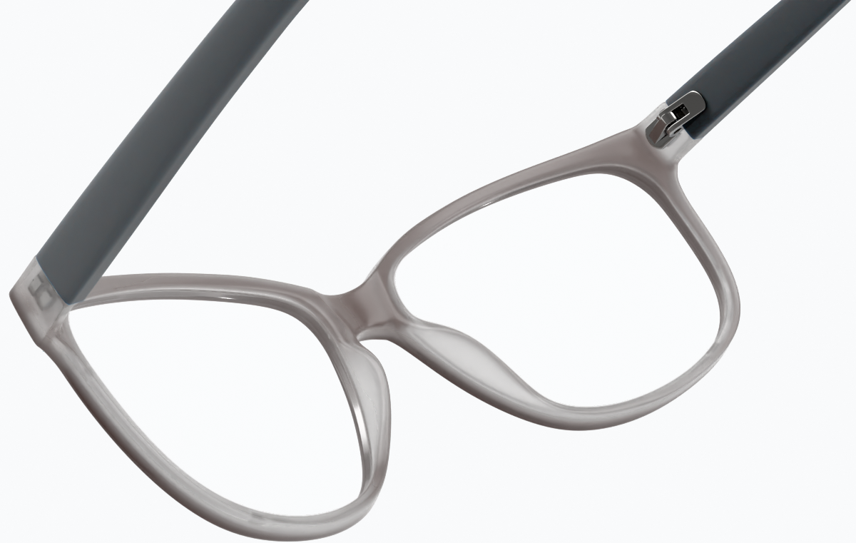 See-through view of Rectangle Glasses 128012 in Brown thumbnail