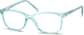 Angle view of Rectangle Glasses 128016 in Blue thumbnail