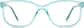 Front view of Rectangle Glasses 128016 in Blue thumbnail