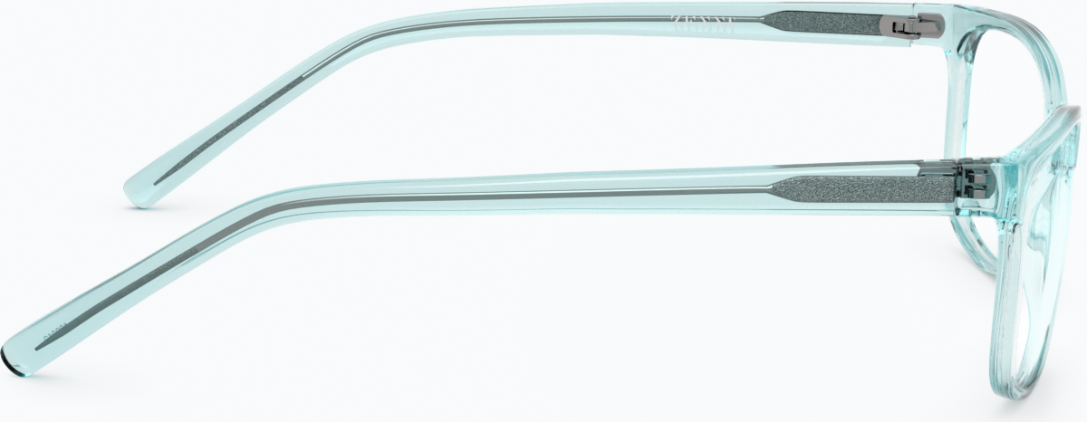 Side view of Rectangle Glasses 128016 in Blue thumbnail