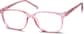 Angle view of Rectangle Glasses 128019 in Pink thumbnail