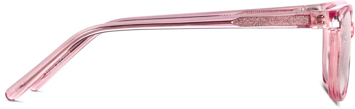 Side view of Square Glasses 128019 in Pink