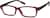 Angle view of Rectangle Glasses 128218 in Red thumbnail