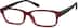 Rectangle Glasses 128218 in Red