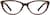 Front view of Oval Glasses 128415 in Brown thumbnail