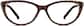 Front view of Cat-Eye Glasses 128415 in Brown thumbnail