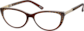 Angle view of Cat-Eye Glasses 128415 in Brown thumbnail
