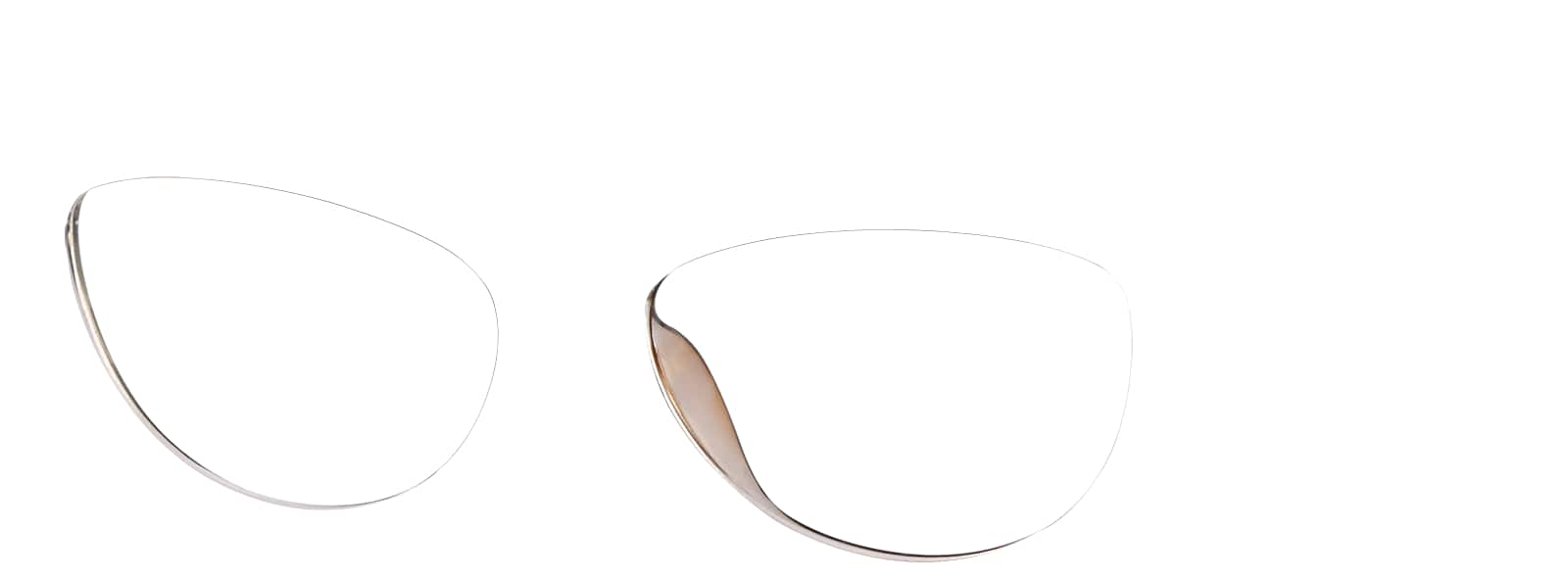 Angle view of Oval Glasses 128415 in Brown