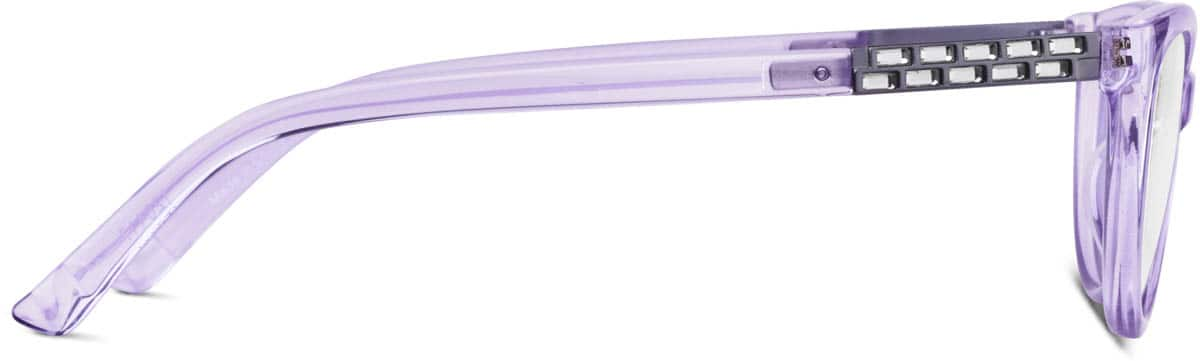 Side view of Oval Glasses 128417 in Purple