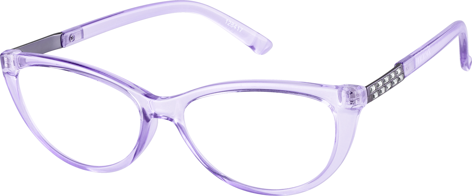 Angle view of Oval Glasses 128417 in Purple