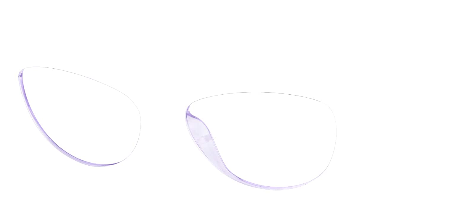 Angle view of Oval Glasses 128417 in Purple