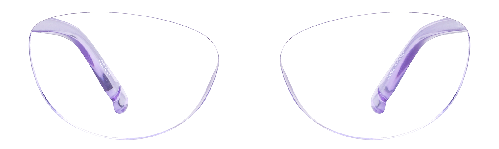 Front view of Oval Glasses 128417 in Purple