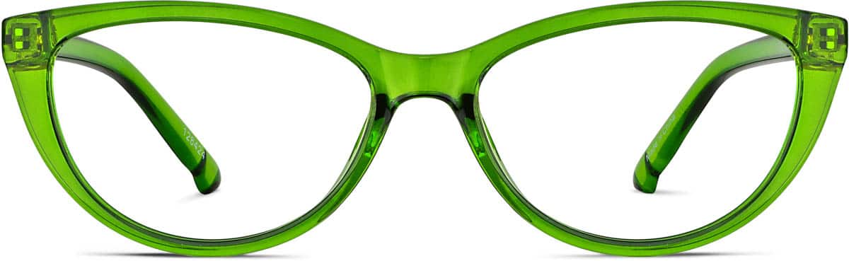 Front view of Oval Glasses 128424 in Emerald