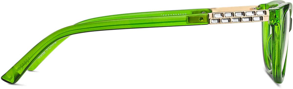 Side view of Oval Glasses 128424 in Emerald