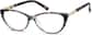 Angle view of Cat-Eye Glasses 128439 in Black Floral thumbnail
