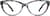 Front view of Oval Glasses 128439 in Black Floral thumbnail