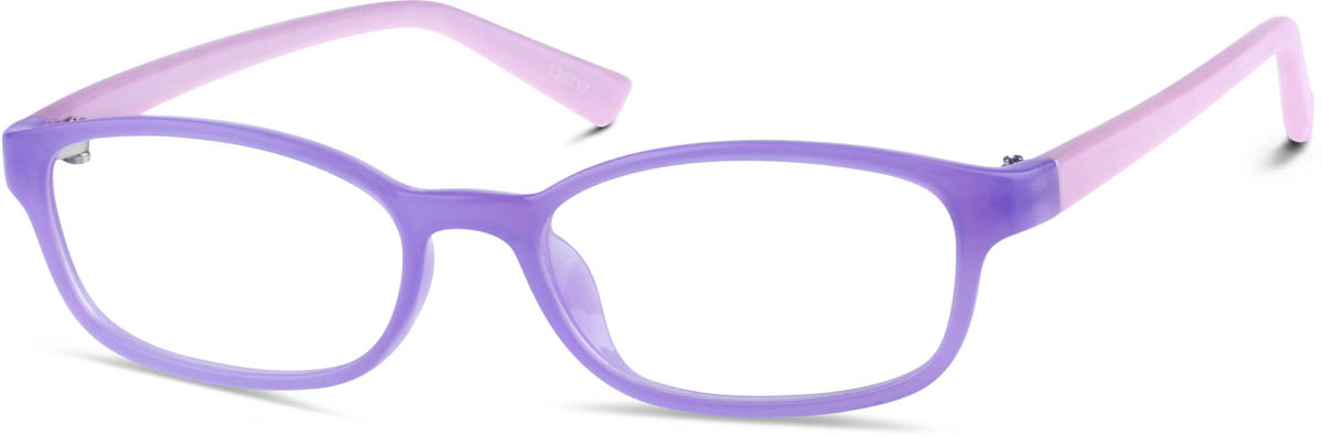 Zenni Girls Rectangle Prescription Glasses Purple Plastic Full Rim Frame