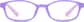 Front view of Kids’ Rectangle Glasses 128717 in Purple thumbnail