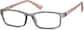 Angle view of Kids’ Rectangle Glasses 128817 in Gray thumbnail