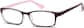 Angle view of Kids’ Rectangle Glasses 128818 in Red thumbnail