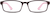 Front view of Kids’ Rectangle Glasses 128818 in Red thumbnail