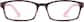 Front view of Kids’ Rectangle Glasses 128818 in Red thumbnail