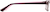 Side view of Kids’ Rectangle Glasses 128818 in Red thumbnail