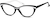 Angle view of Cat-Eye Glasses 129021 in Black thumbnail